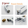 Fyeer Brass Sink LED Kitchen Faucet, Power by Water Pressure, No Battery Water Mixer Tap Bibcock